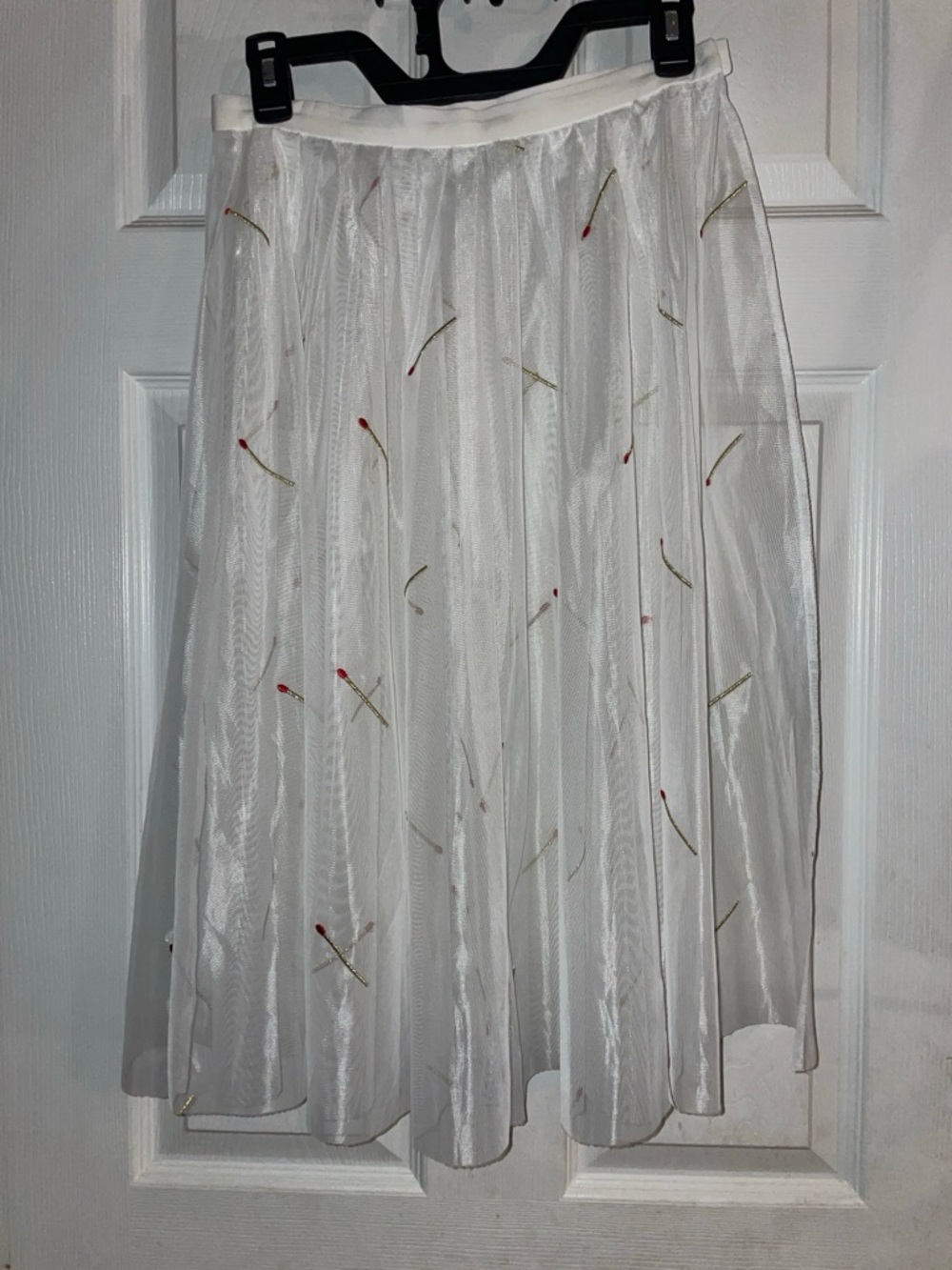 White sheer skirt